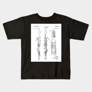 Bassoon Patent - Musician Classical Music Art - White Kids T-Shirt